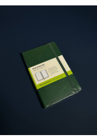 Блокнот Moleskine CLASSIC Pocket 90x140мм 192стр.  нелинованный твердая обложка зеленый QP012K15